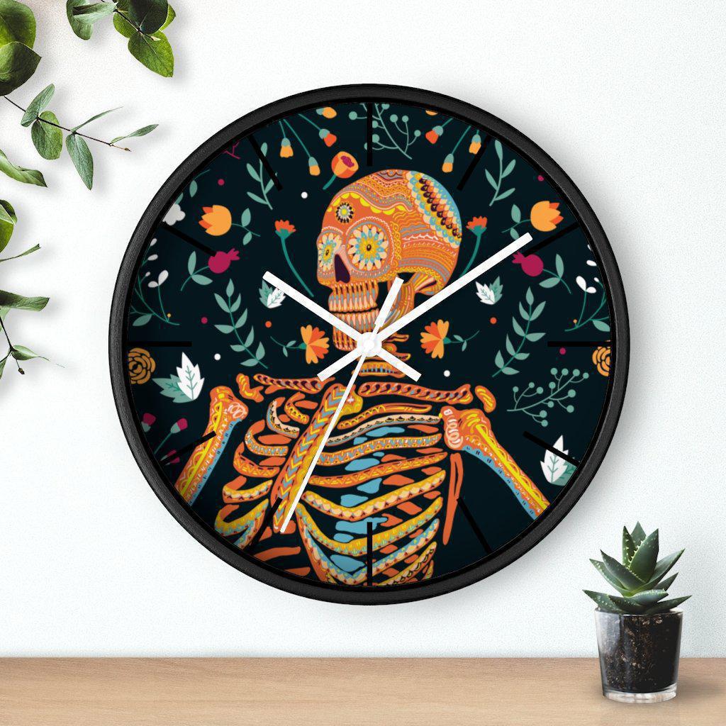 sugar-skull-clock