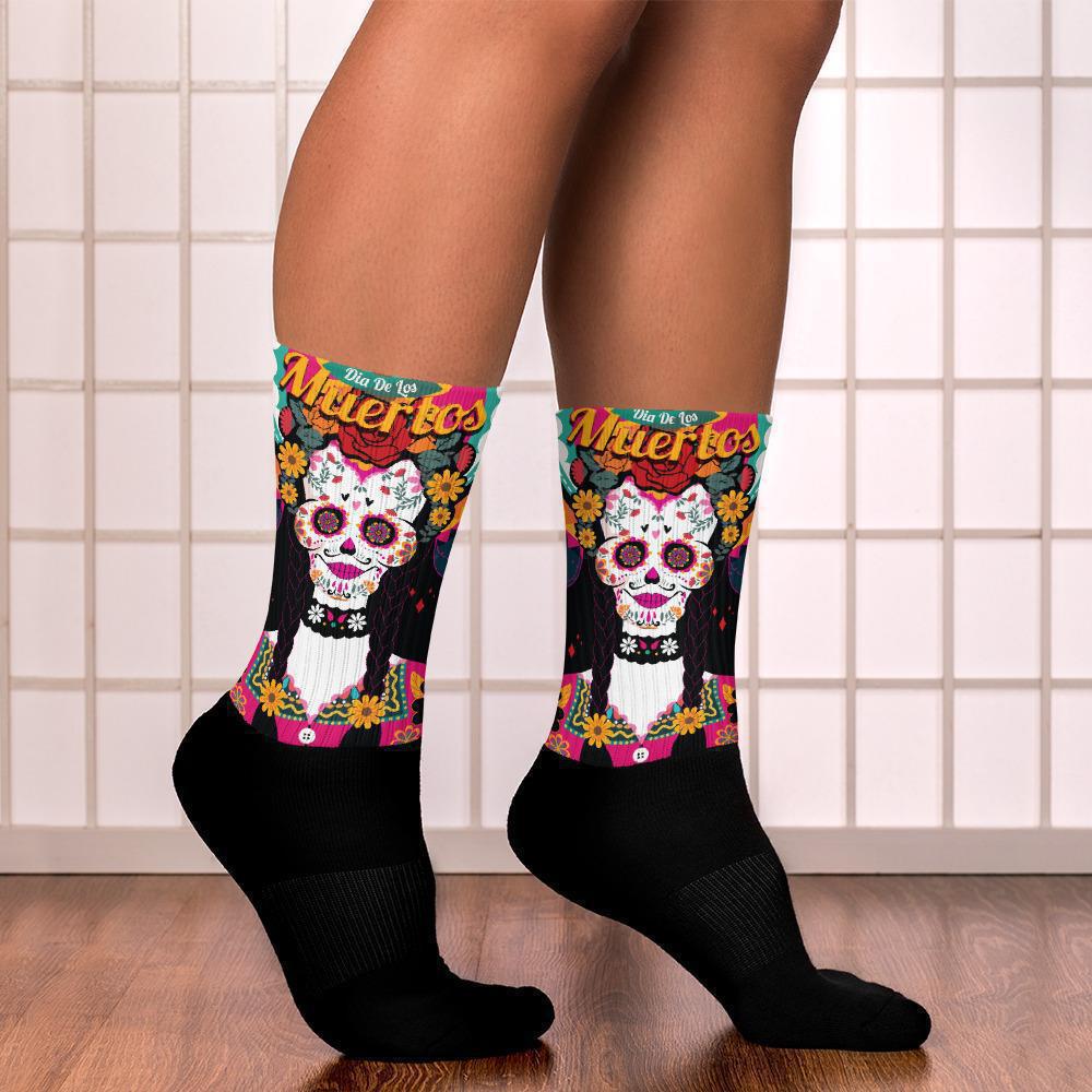 sugar-skull-socks-women