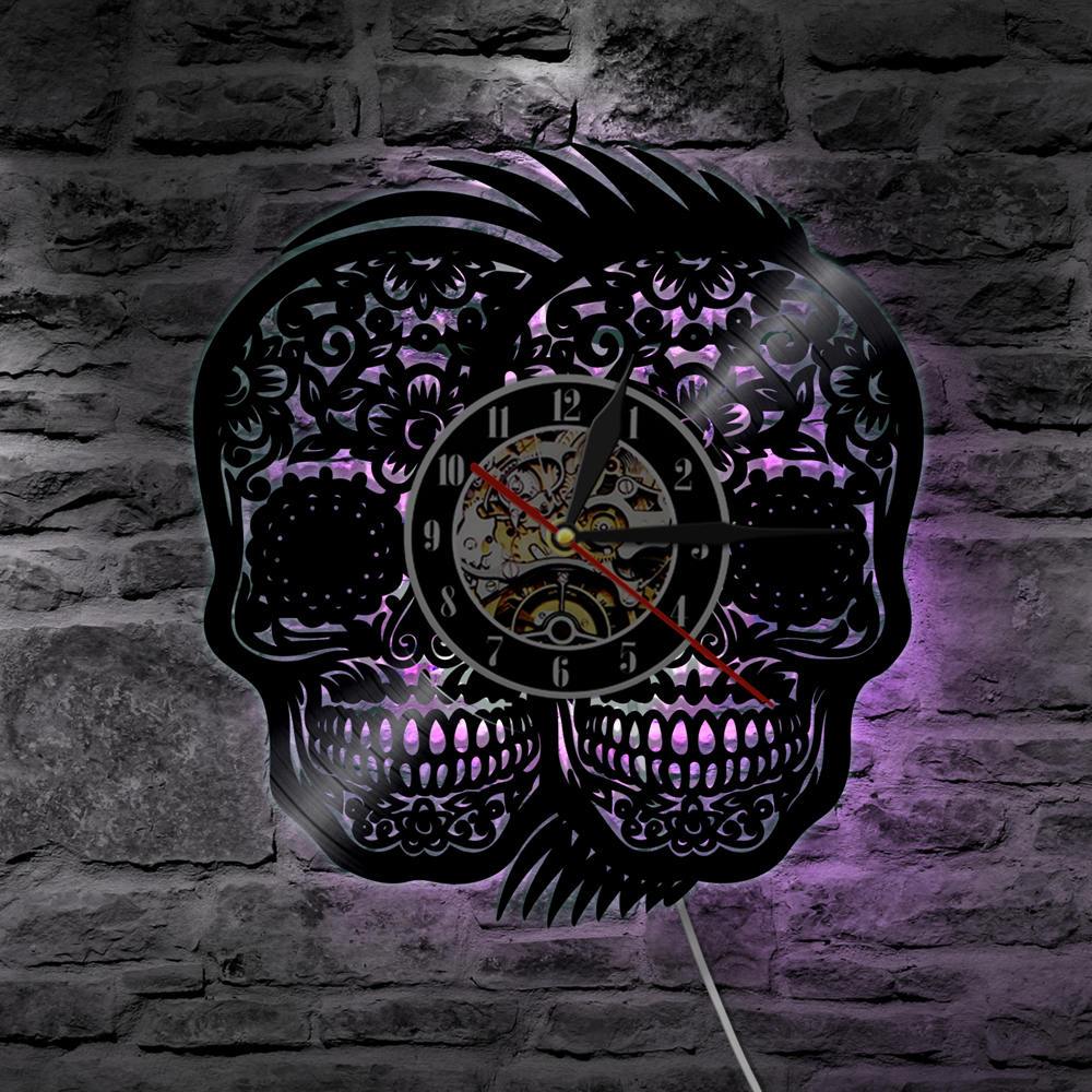 Sugar Skull Wall Clock | Skull Action
