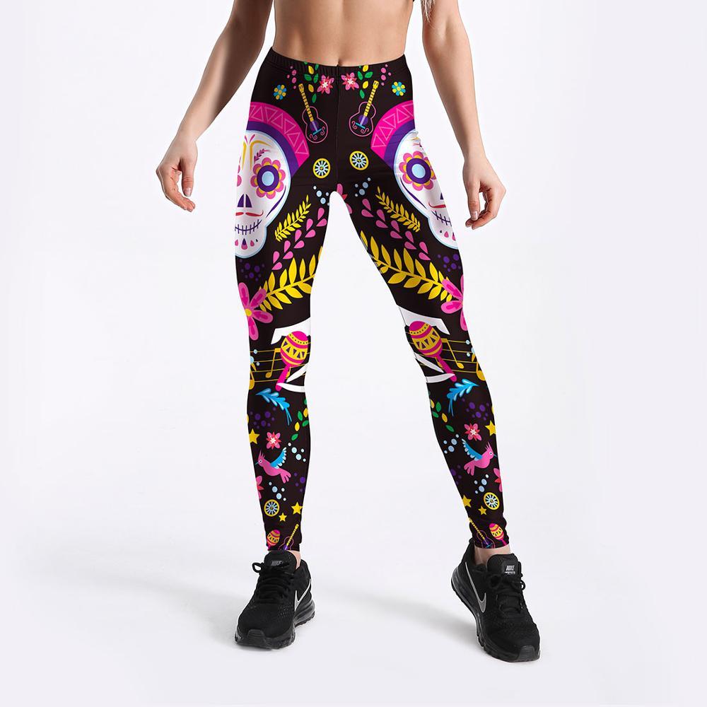 Sugar Skull Yoga Leggings | Skull Action