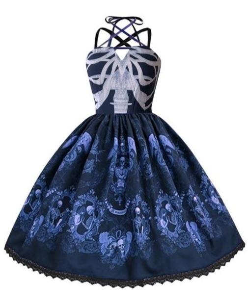 Torrid Blue Skull Dress