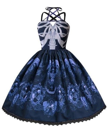 Torrid Blue Skull Dress