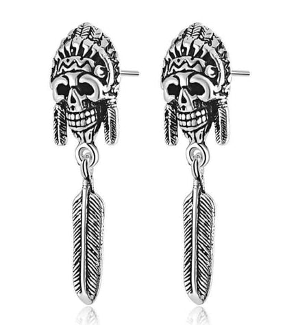 Tribal Skull Earrings