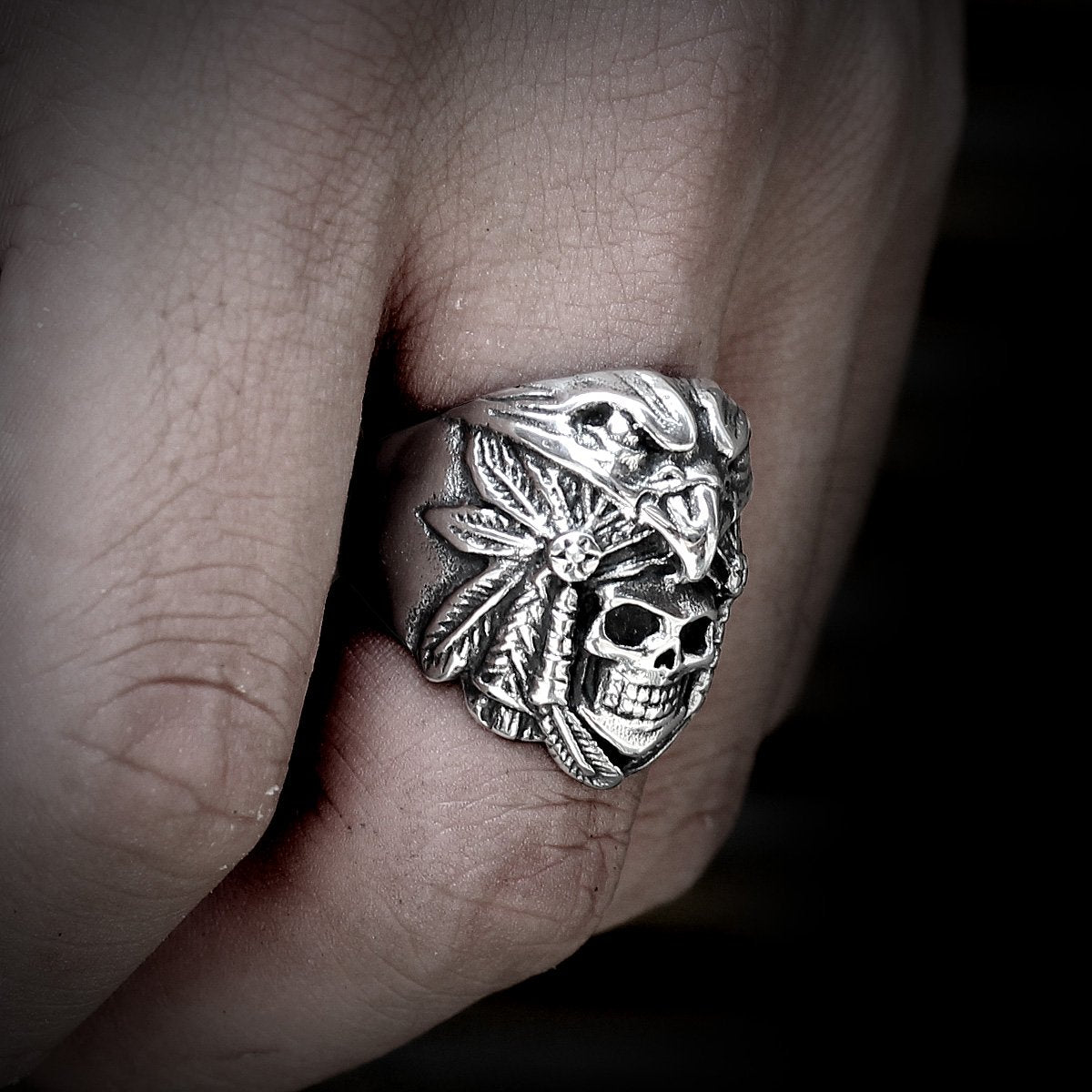 Tribal Skull Ring | Skull Action