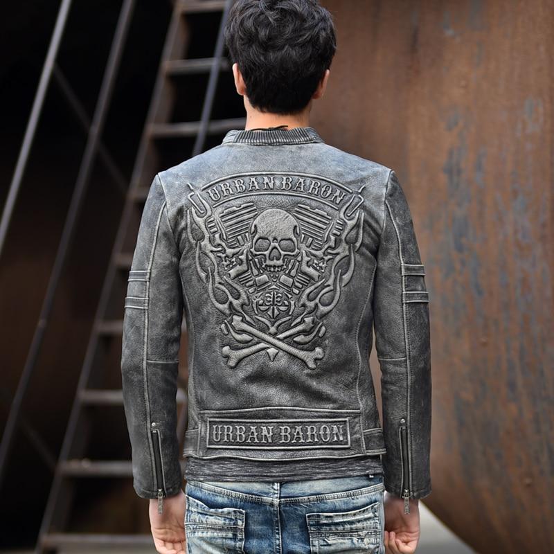 Urban Baron Leather Jacket | Skull Action