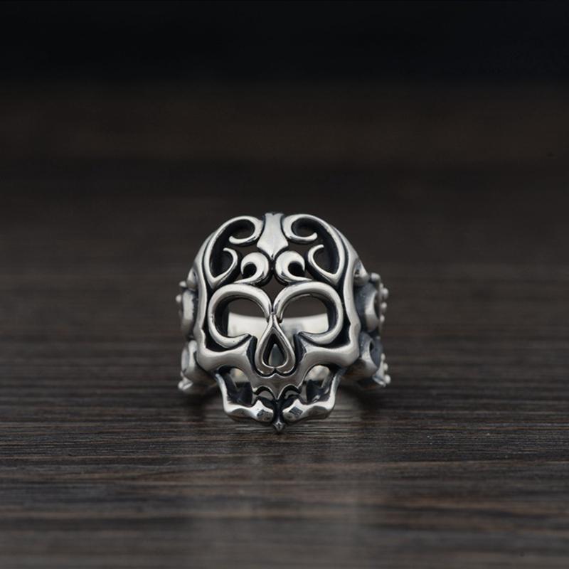 Vintage Sterling Silver Skull Ring | Skull Action