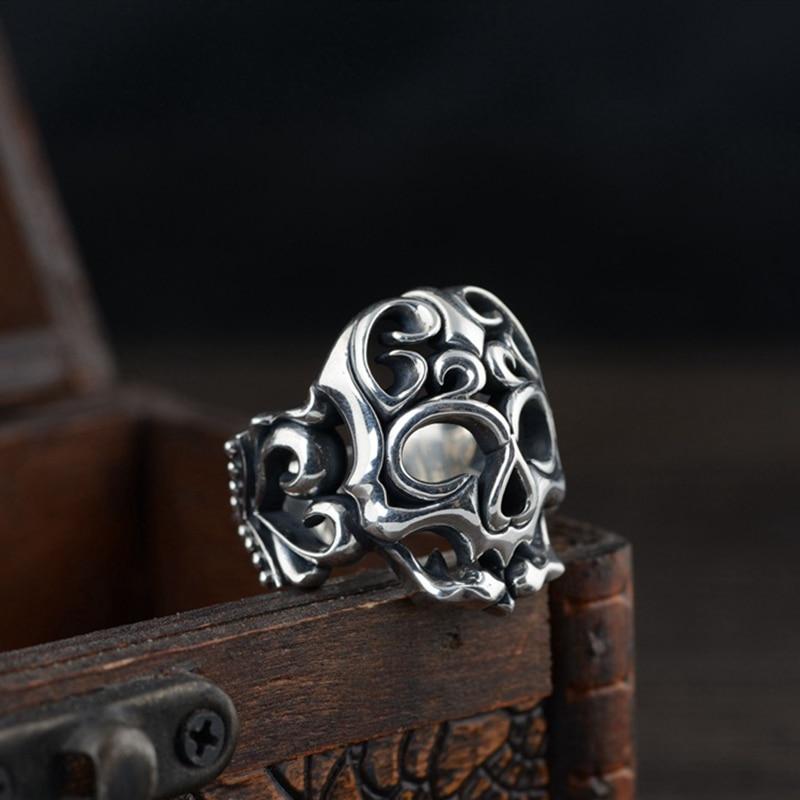 Vintage Sterling Silver Skull Ring | Skull Action