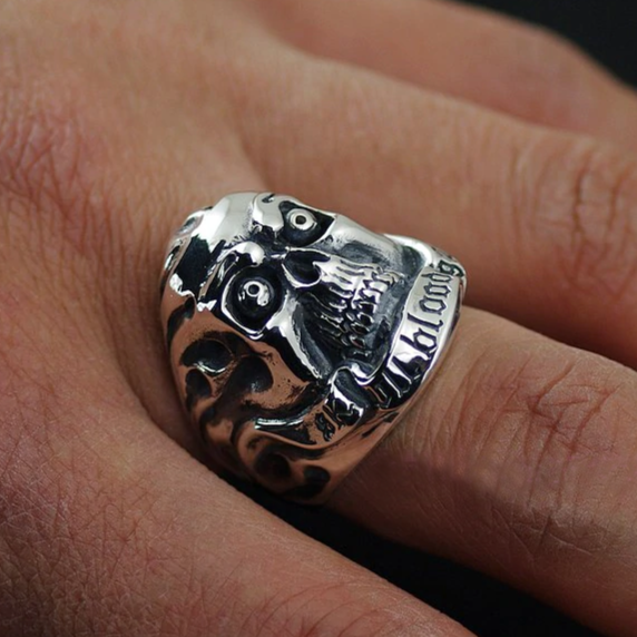 Weird Silver Rings | Skull Action