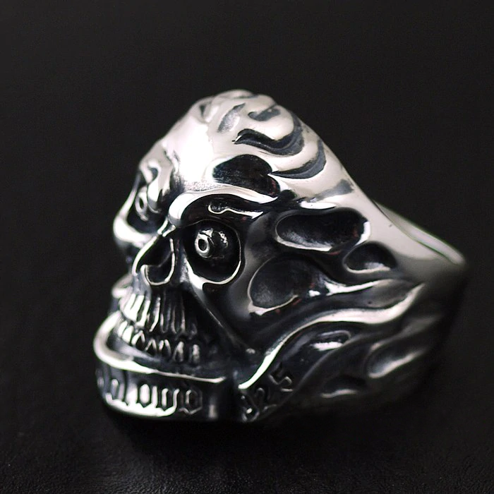 Weird Silver Rings | Skull Action
