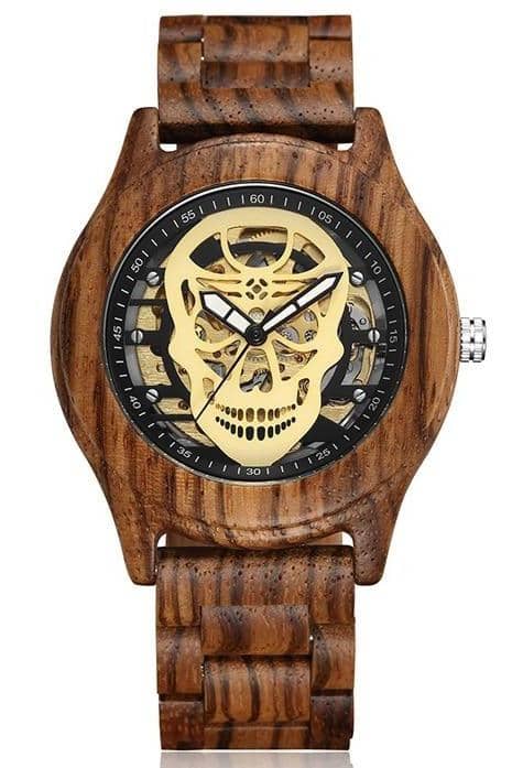 Wood Skeleton Watch